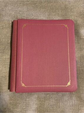 Vintage Creative Memories OLD STYLE 8 x 10 Album Mulberry Color Gold Trim